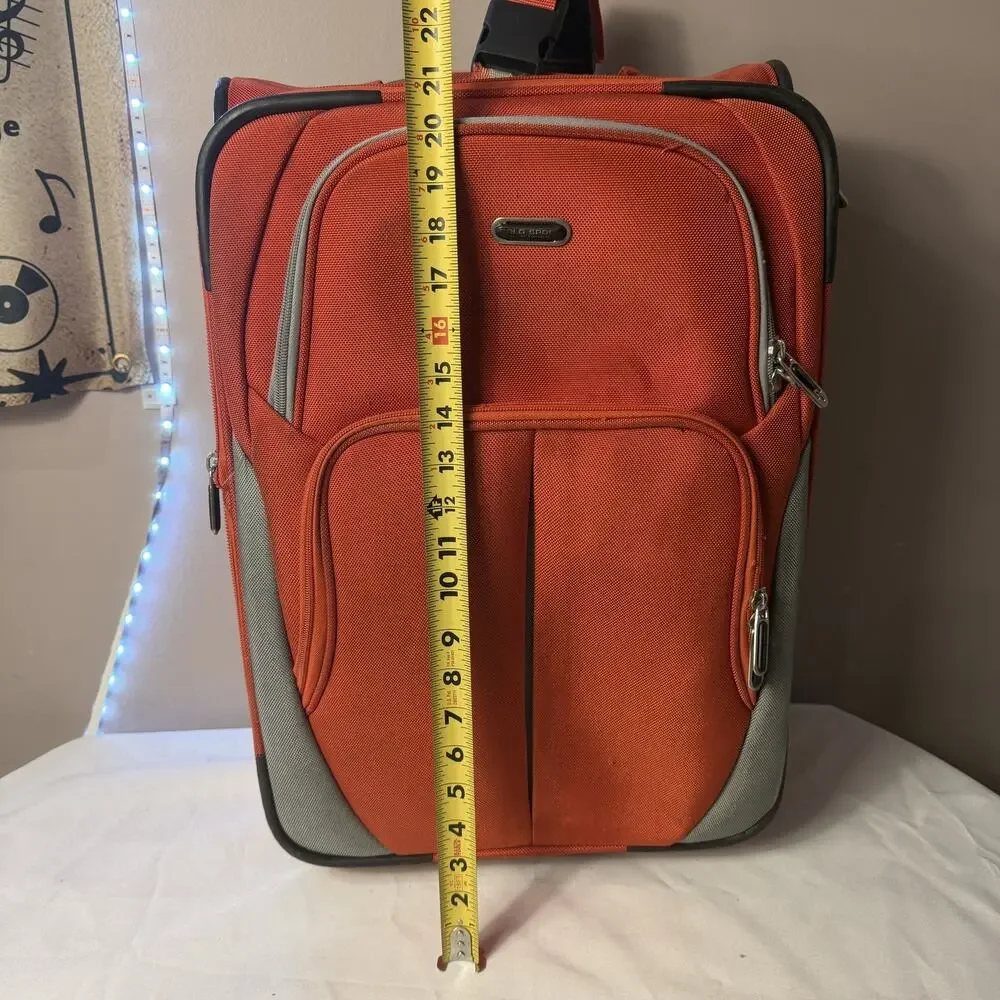 VTG Polo Sport Ralph Lauren 24” Wheeled luggage Rolling Suitcase orange